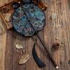 Waist Fan, Rollable and Foldable, Long-Handled Traditional Fan, Classical Style for Women, Summer, Hanfu, Cheongsam, Dance, Rotating Fan