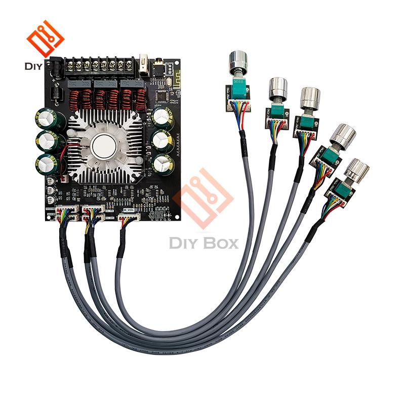 ZK-HT22 2.1 channel TDA7498E Bluetooth 5.1 Digital Power Amplifier Module High and Low Tone Subwoofer 160WX2+220W