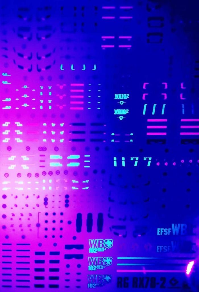 Decals for RE Robot MS Detail Up RG Fluorescent!! Water-slide HG, RG, MG, PG, (for 1/144 RX-78-2 Gundam)