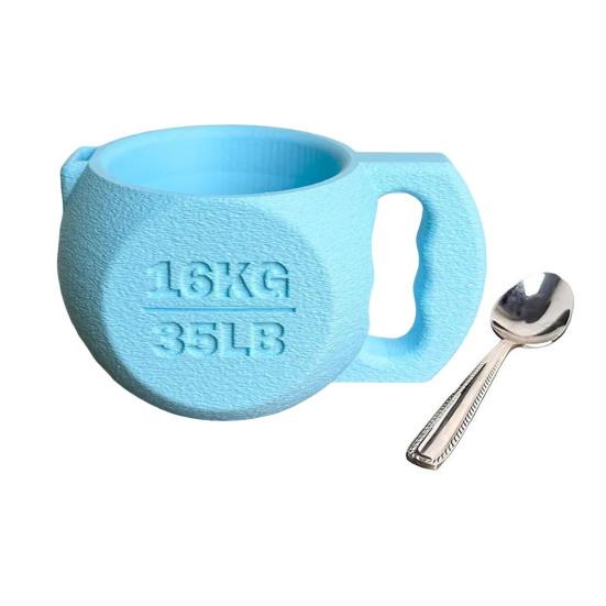 Držák na nanuk v kelímku ve tvaru kettlebellu s místem na lžičku Vtipný protiskluzový držák na nanuk pro 16oz kelímky Novinka Dárek pro milovníky fitness Fanoušky nanuků