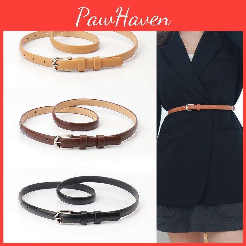 Style Fashionable Korean Womens Thin Belt With Alloy Pin Buckle Perfect For Skirts And Small Suits