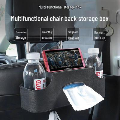 Organizador Multifuncional de Banco Traseiro de Carro com Porta-Lenços e Porta-Copos