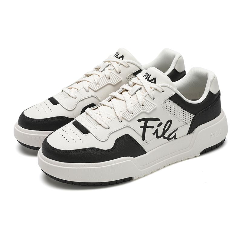 Fila Campus Square Shoes Fashion Retro Casual Comfortable Versatile Low-Top Skate Shoes Men Sneakers Black White F12M512205FJB