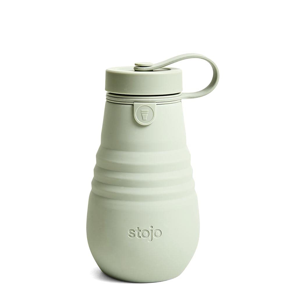 

Stojo 400ml Sage Silicone Foldable Water Bottle