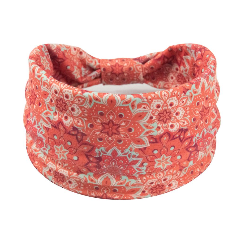 Bohemian Cashew Yoga Übung Stirnband Anti Schweiß und Feuchtigkeit Absorbieren Elastische Baumwolle Stirnband Knoten Stirnband