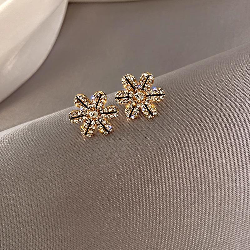 2024 Elegante Schlichte Blumenohrringe - Leichter Luxus-Mode