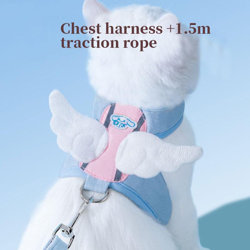 

Милый поводок для кошек, уличный поводок для собак, анти-брейк, подходит для жилета чихуахуа, аксессуары для домашних животных L 4-7.5kg