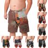 Men's Plus Size Halloween Print Cargo Shorts Multi Pocket Lightweight Casual Shorts with Adjustable Drawstring Waist for Comfort and Utility
