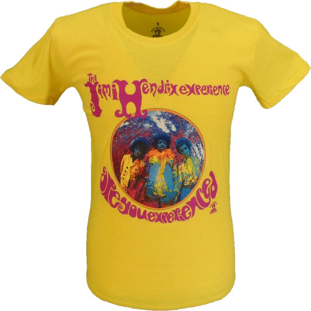 Unisexs Yellow Official Jimi Hendrix Are You Experienced T Shirt S
