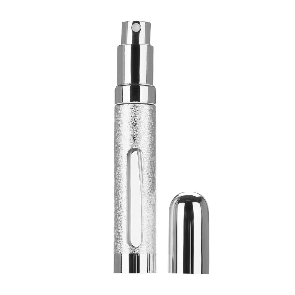 

12 мл Мини Пустой Стеклянный Многоразовый Флакон-Атомайзер для Духов Пустой Флакон-Спрей для Выхода Серебристый серебряный