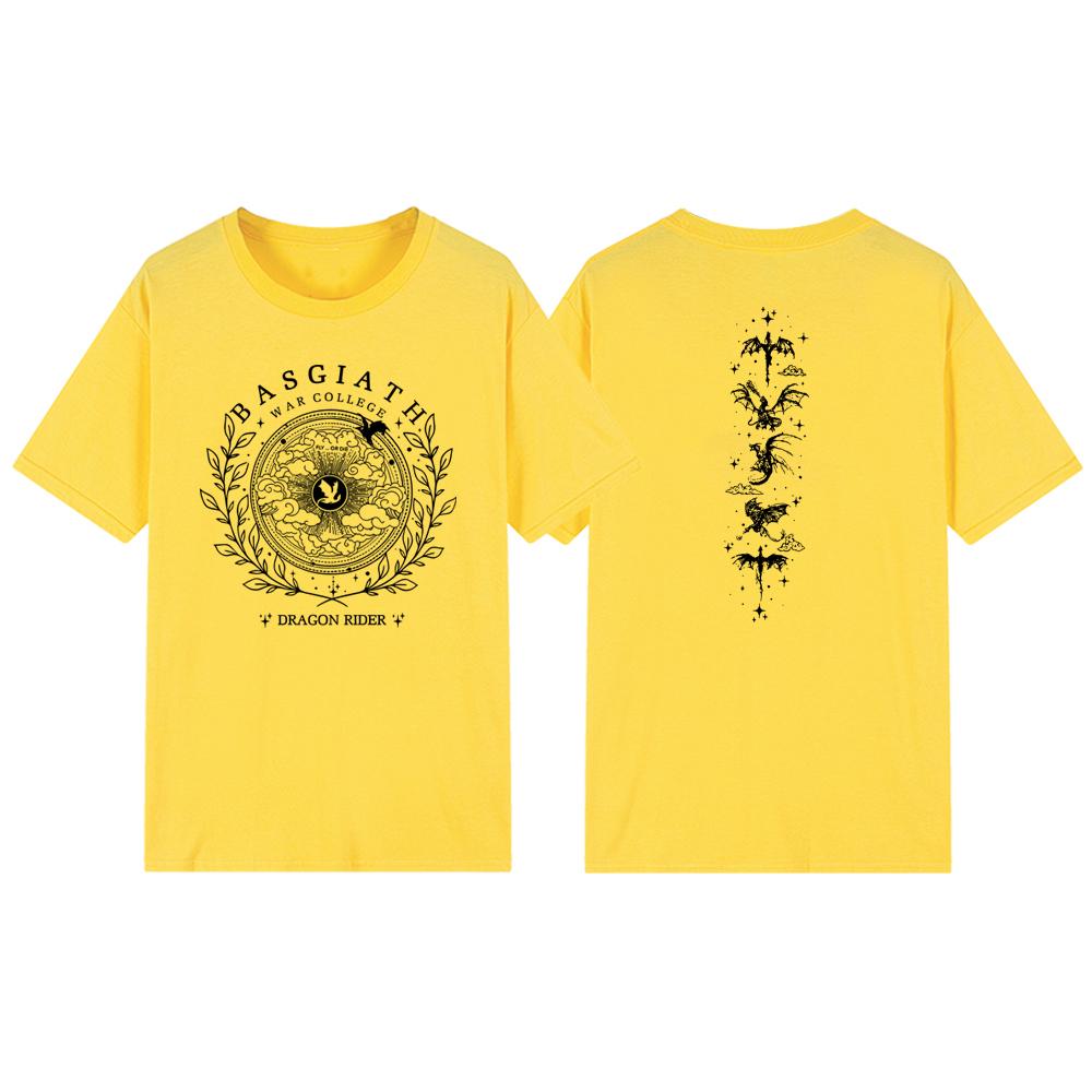 Basgiathská válečná akademie Oboustranné tričko Tričko Čtvrté křídlo Pánské Dámské Trička Krátký rukáv Ležérní Vintage Tričko Drak Unisex Tričko