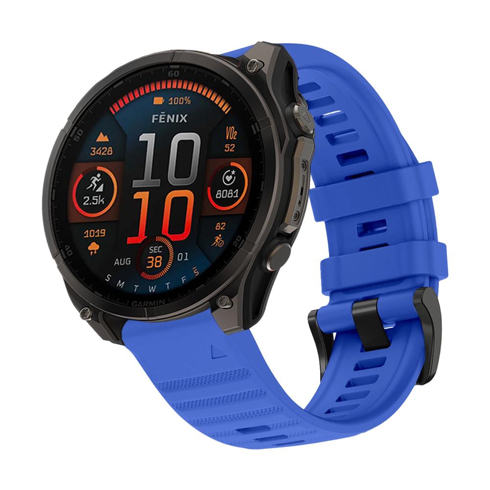 Silicone Outdoor Watch Strap for Garmin Fenix 8 43/47/51MM Waterproof/sweatproof/breathable Watch Strap for 20/22/26mm Quick Fit