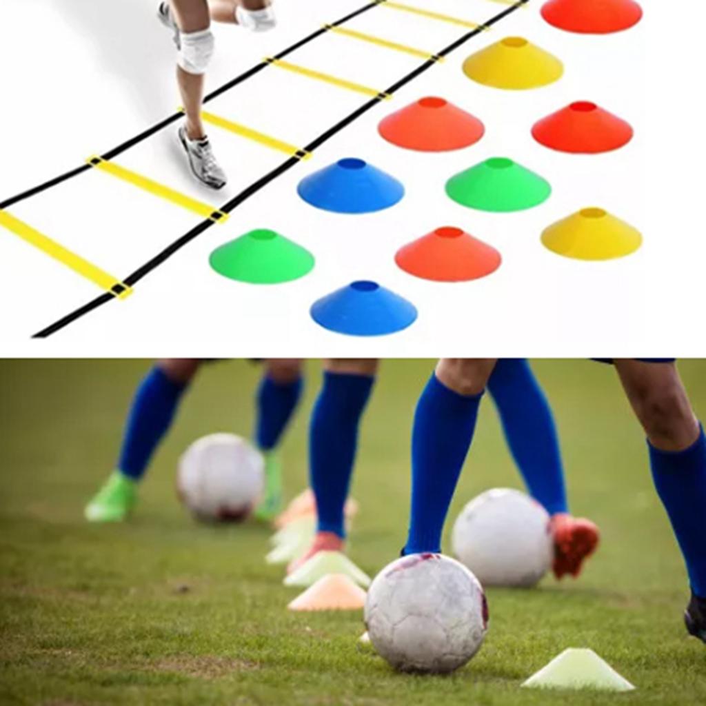 Agility Ladder 12 Rung 20ft Speed Training Ladder Equipment Set with 10 Dics Carrying Bag for Soccer Sports