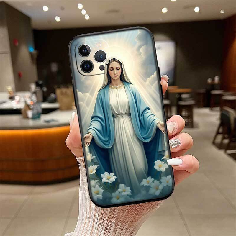 Virgen Maria Case for Samsung M55 M35 M15 A02 A05S A05 A06 A15 A12 A13 A10 A16 A20 A22 A24 A25 A30 A31 A32 A33 A35 A42 A50