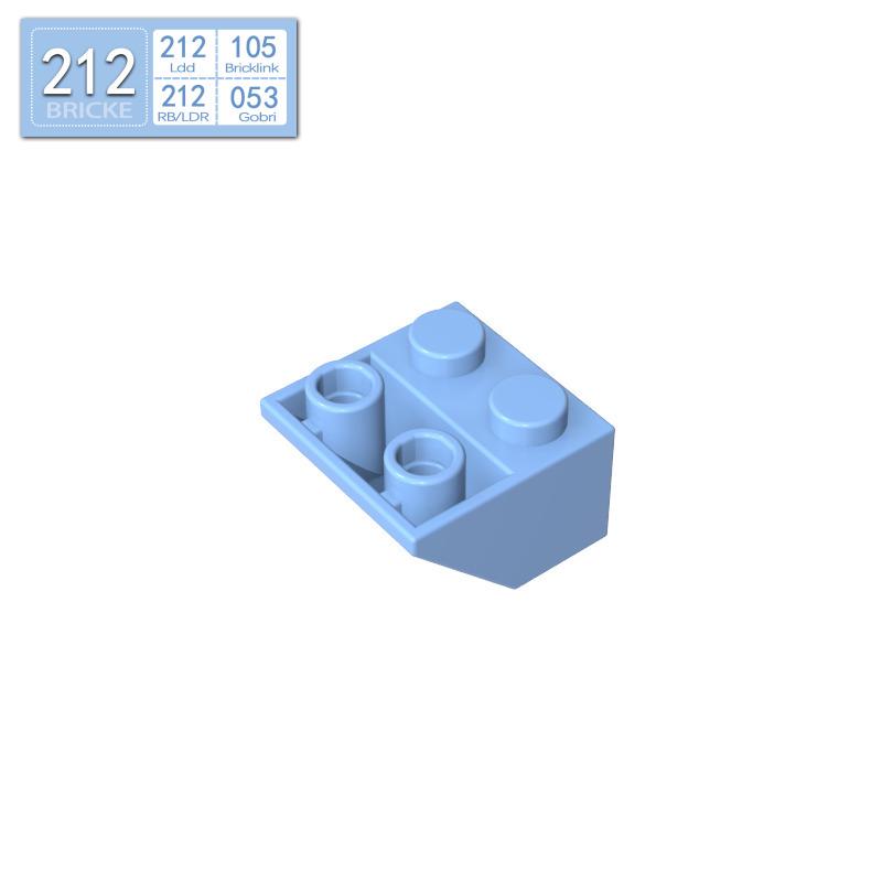 BRICKE 2x245° Incline Slope: Compatible with Lego 3660, MOC Building Blocks, Education Small Parts indivual