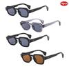 4pcs Fashion Square Sunglasses Women Luxury Brand Sun Glasses Retro Designer Men Trending Black Grey Glasses Shades UV400