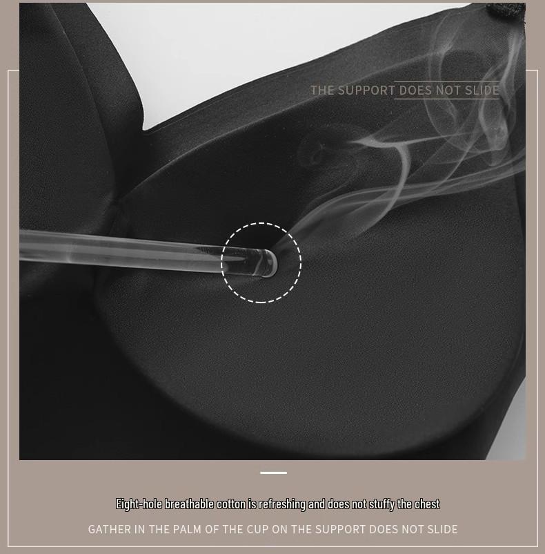 Elegant U-Shaped Backless Bra with Built-In Pads - Seamless Gathered Vest for Small-Chested Women.