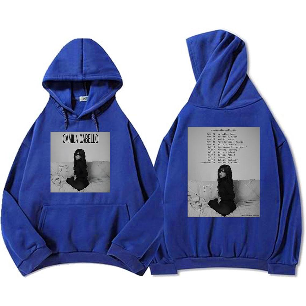 Camila Cabello Yours.C Tour 2025 Hoodies Langarm Fleece Herren/Damen Sweatshirts Grafik Kleidung Tasche Kapuzenpullover Männlich