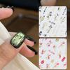 Antique Bamboo Leaf  Stamping Plant Botany Calligraphy Characters Self Adhesive Nail Art Stickers  Manicure Decals