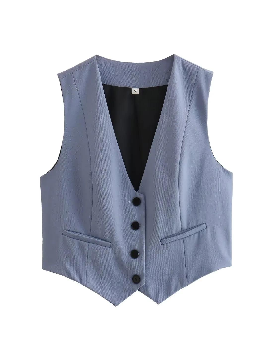 

DAFIFY Women s Fashion Casual Spring Fall Solid Color Print Sleeveless V-Neck Sweaters S