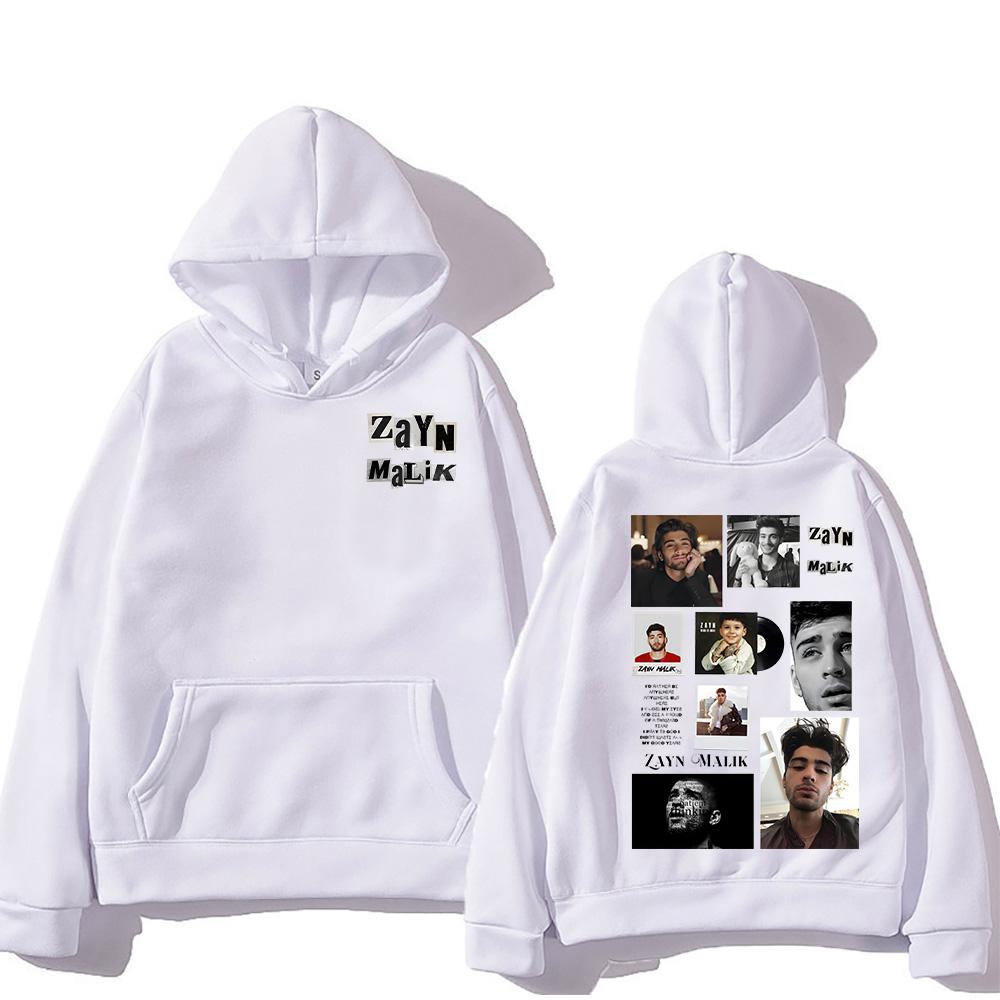 ZAYN Nadruk Modne Bluzy Zayn Malik Retro Hip Hop Pulower Unisex Oversize Topy Jesień Długi Rękaw Bluza Męska Damska Odzież