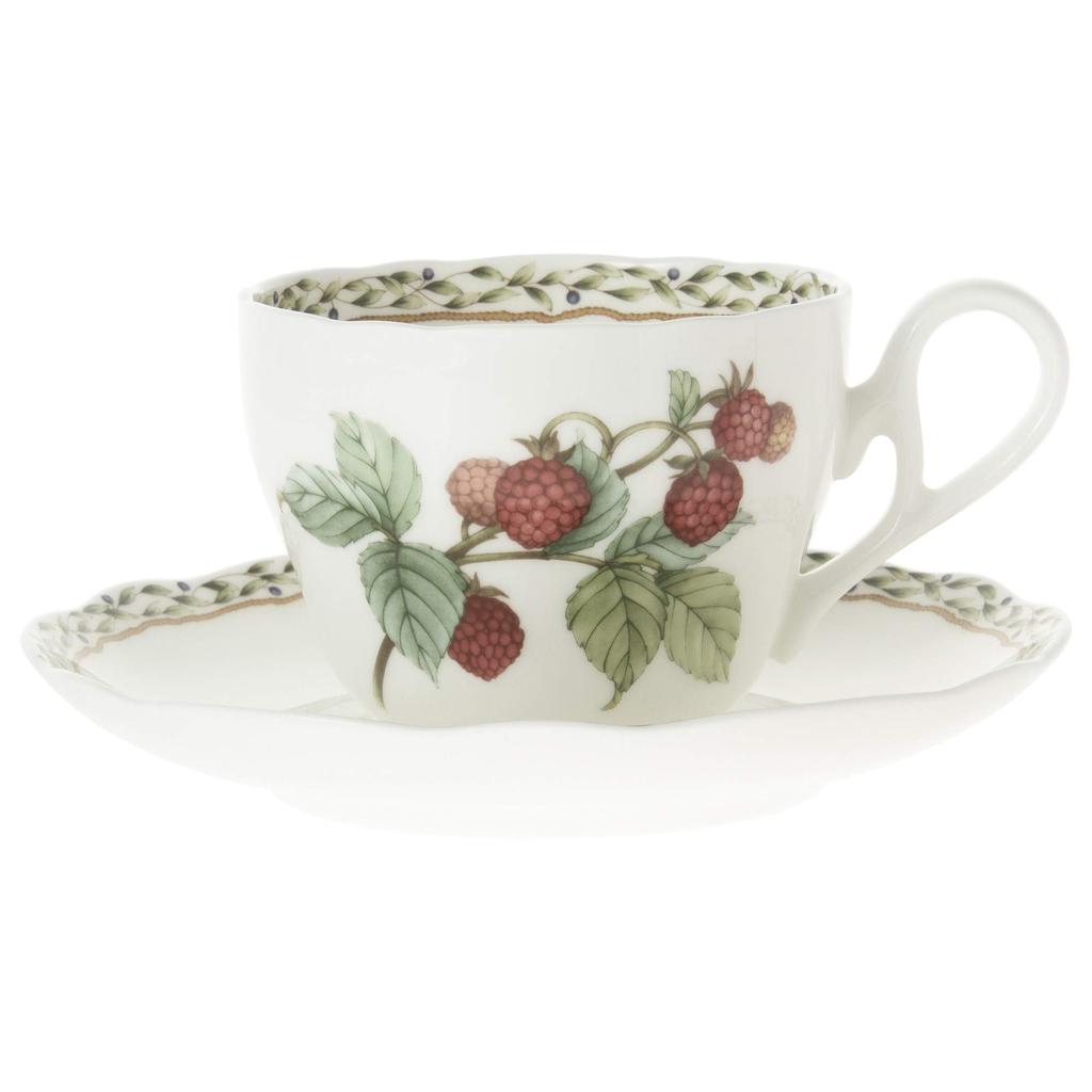 Noritake Cup Saucer Set 250cc Orchard Garden Microwave Safe 5 Bone China & (Coffee Tea) F97887/4911