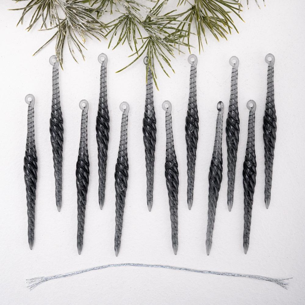 Transparent Christmas Tree Pendants Hanging Icicle Decorations Wedding & Outdoor Decor