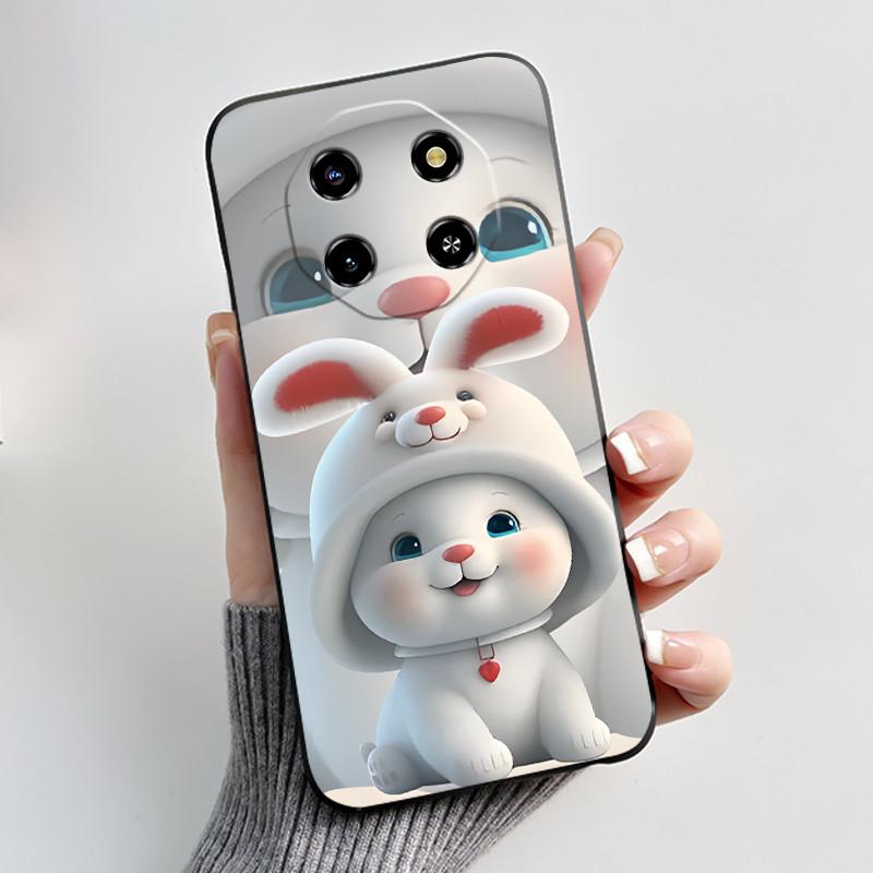Soft TPU Phone Case For Blackview Shark 6 Cute Love Heart Rabbit Silicone Protective Cover For BLACKVIEW Shark6 5G Shell Funda