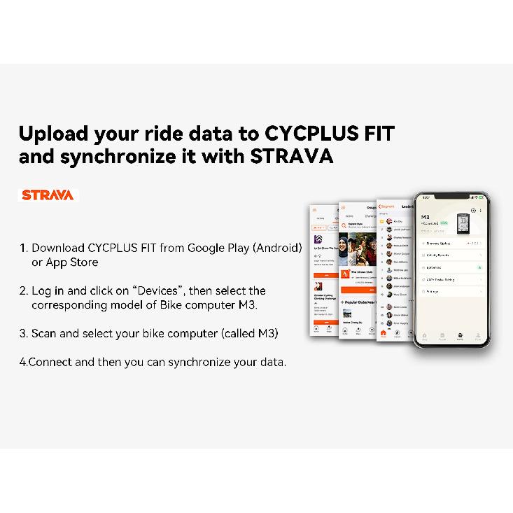 CYCPLUS M3 GPS Komputer Rowerowy Akcesoria Rowerowe Bezprzewodowy ANT+ BLE 5.0 Wodoodporny Prędkościomierz Rowerowy Licznik Przebiegu