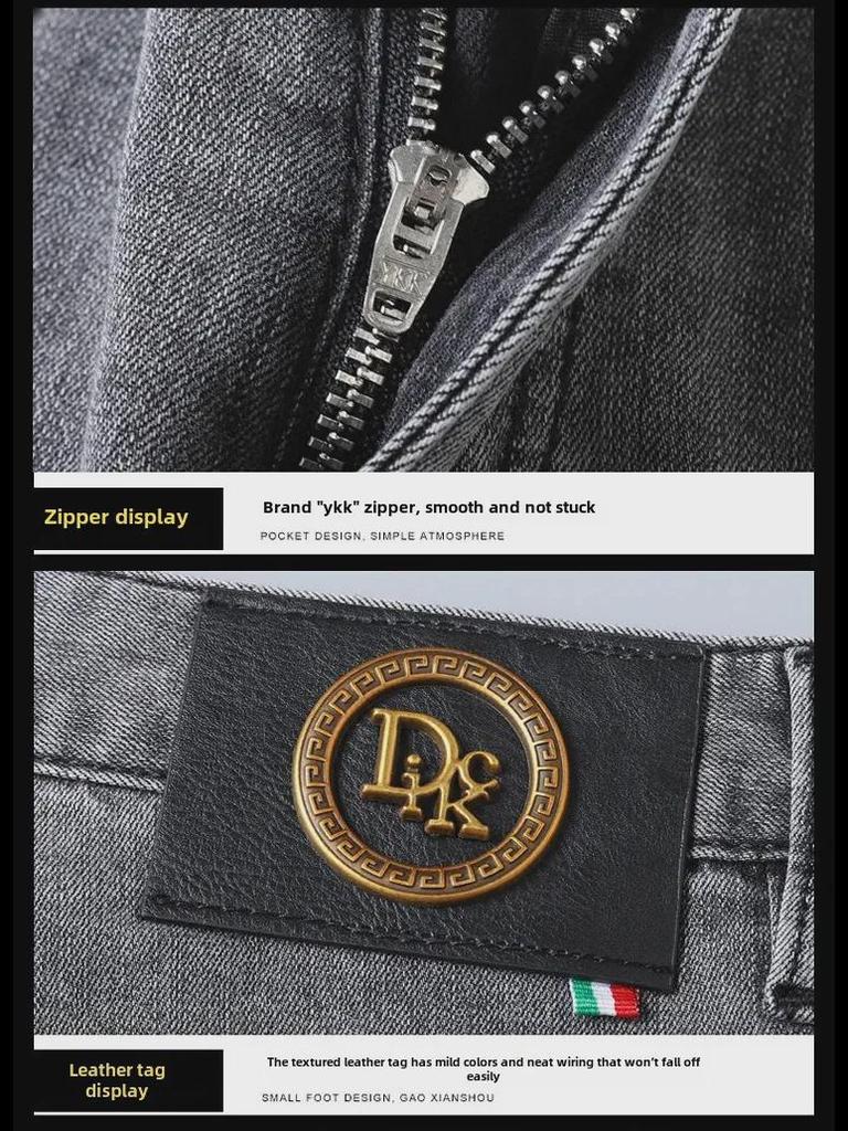 European Men's Slim Fit Retro Jeans - Summer Casual Straight Pants