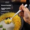Guangyi 316L Stainless Steel Soup Ladle, Spatula, Mixing Spoon, Thickened Round Bottom Rice Spoon, Set of 2, GY8877