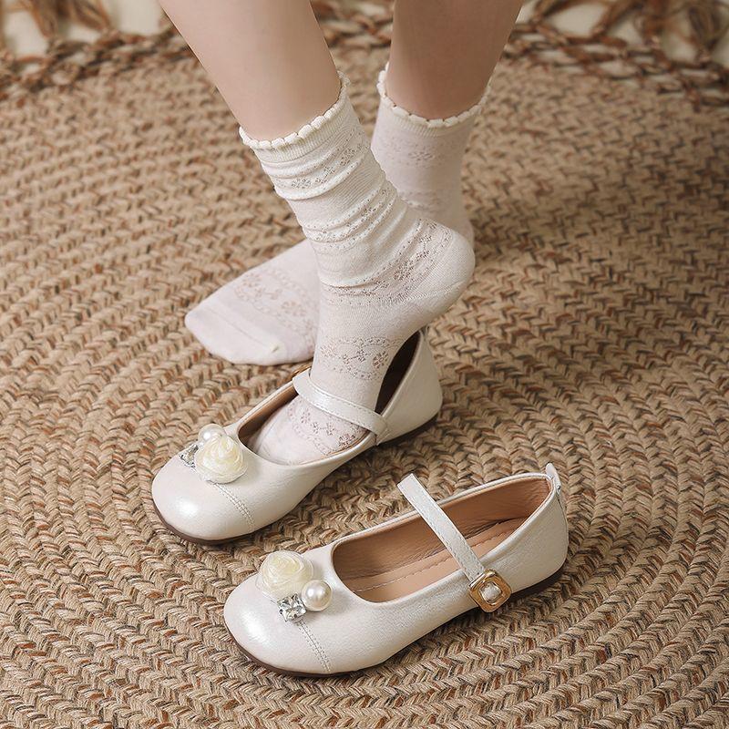 Internet celebrity versatile pearl word belt Mary Jane shoes women's summer 2025 new French fashion flat ballet shoes single shoes