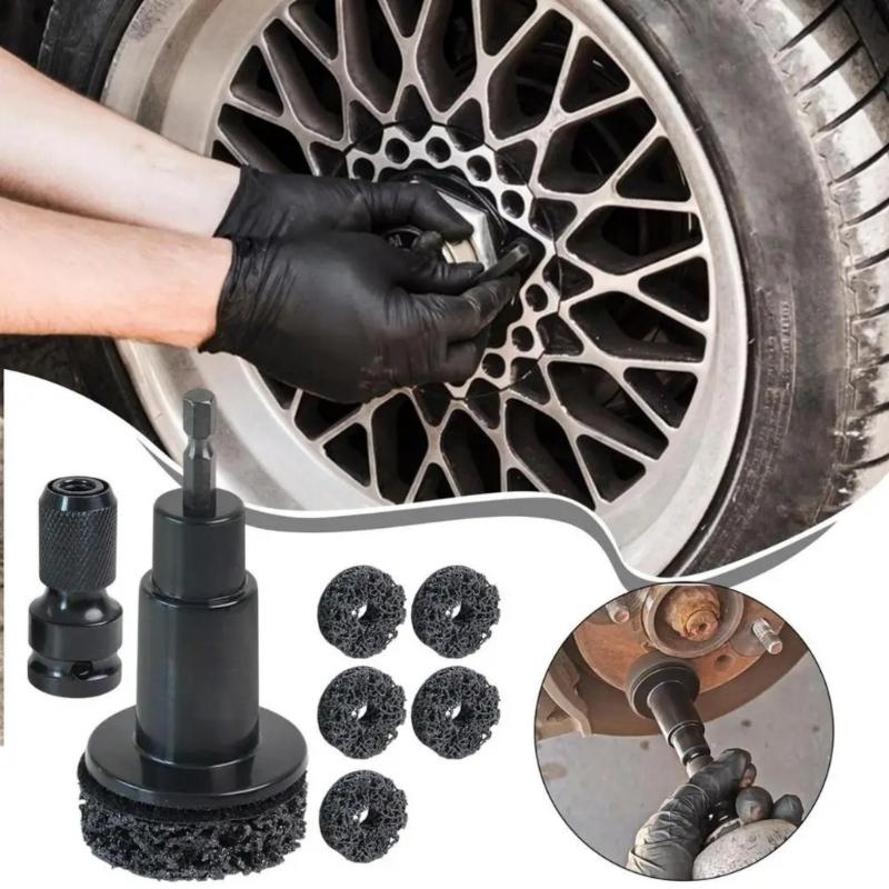 Universal Rusts Debris Removal Kit Double Purpose Connector Upgrades Axles Polishing Head for Car Motorcycle Maintenance