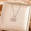 Japan and South Korea Simple Popular Wind Titanium Steel Necklace Female Niche Exquisite Internet Celebrity Zircon Clavicle Chain High-end Jewelry