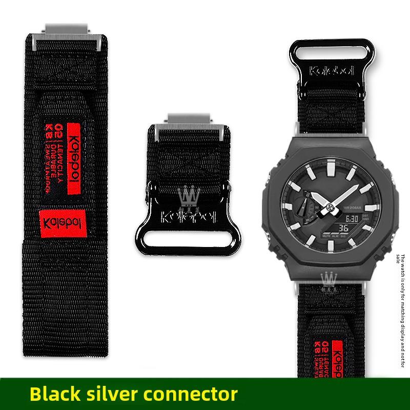 GA2100 Design s poutkem Plátěný řemínek Pro Casio G-SHOCK 5611 GA-2100 GA-2110 GA-B2100 Pánský Venkovní sport Nylonový řemínek na hodinky příslušenství