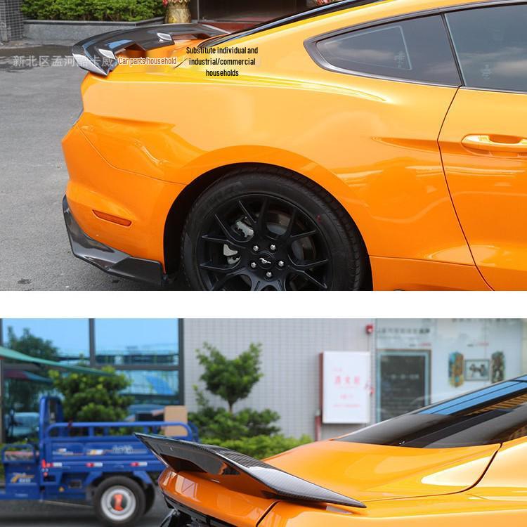 Ford Mustang GT500 Sport Wzór Włókna Węglowego Tylny Spoiler (2015-2021) - Instalacja bez wiercenia