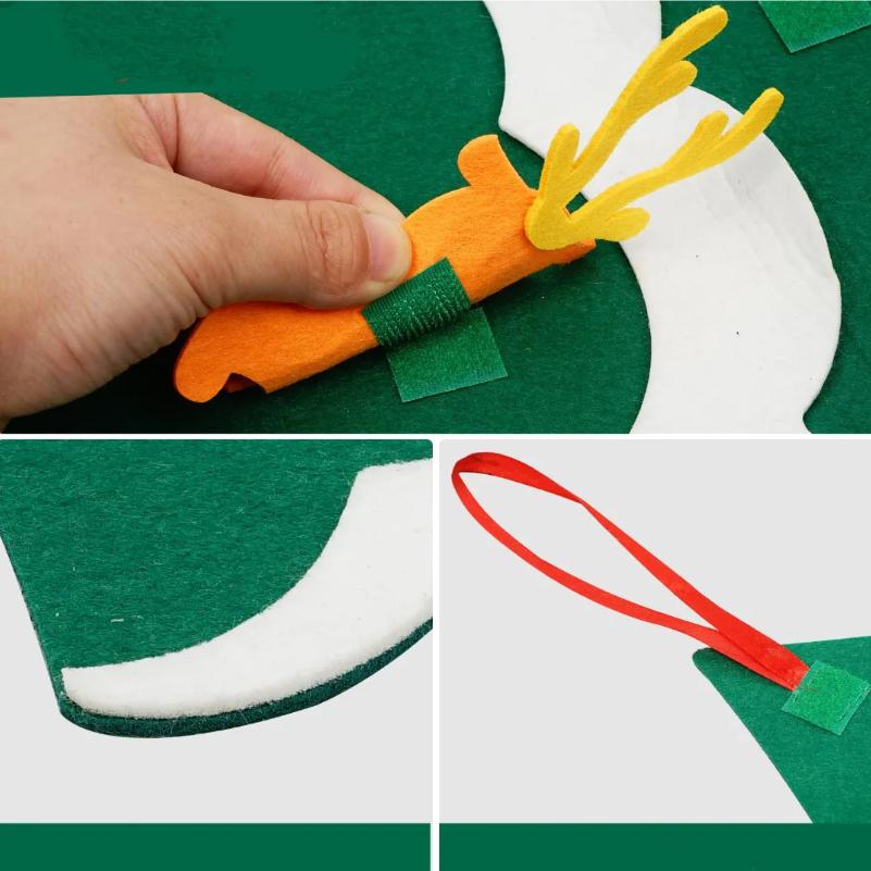 Kids DIY Christmas Tree Home Decoration Kit Handmade Felt Christmas Tree Craft Diy Set Christmas Supplies Children Gift New Year