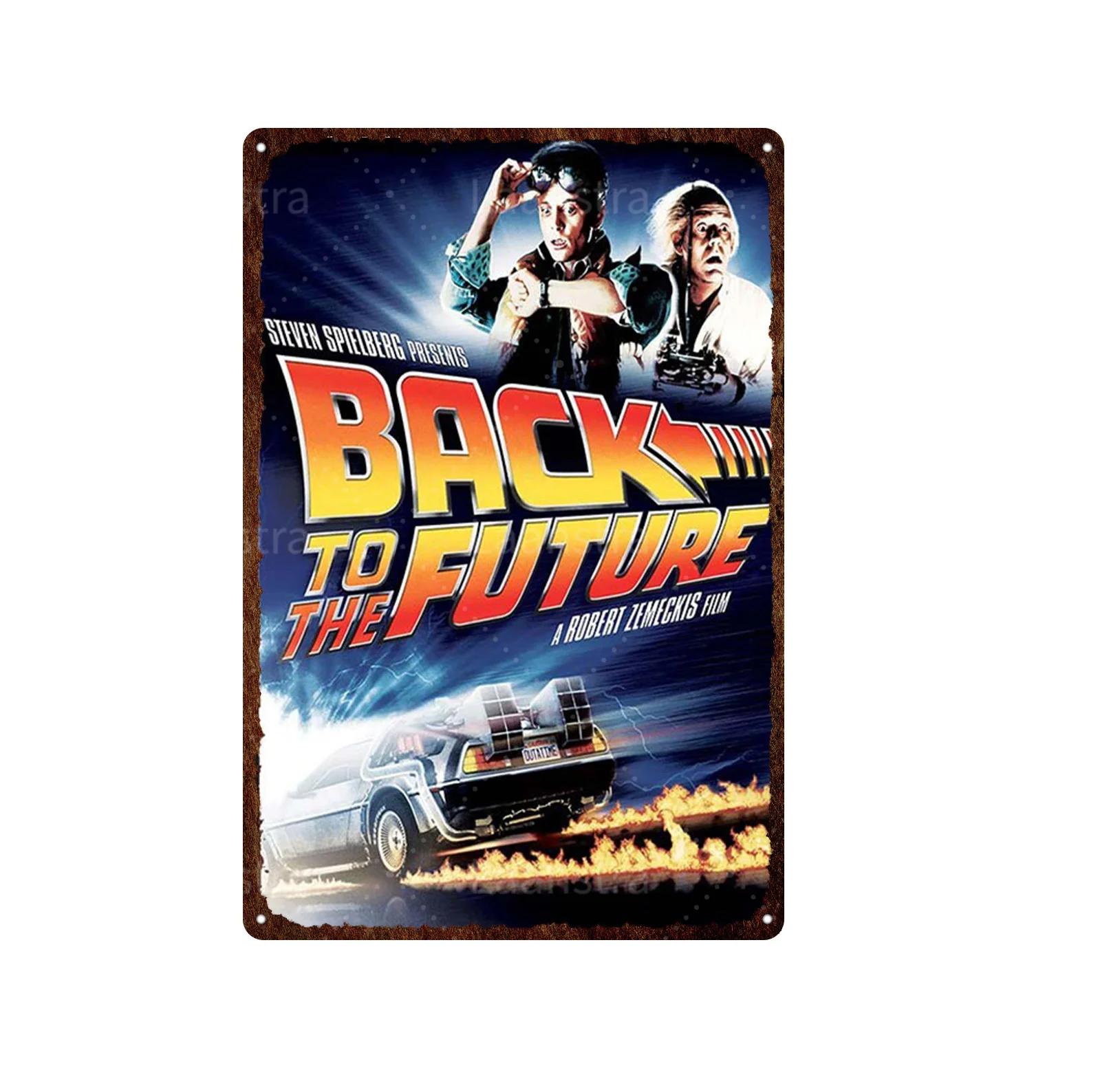 Retro Poster Film Zurück in die Zukunft Blechschild Malerei Metallplakette Vintage Bar Familie Wanddekor Einzigartige Dekoration Malerei 20x30cm（7.8x11.8inch）