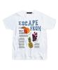 ESCAPEFROM Fruits Newspaper Print T-Shirt White