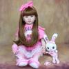 Lovely 60cm Soft Cloth Body Reborn Toddler Doll Cosplay Girl Lifelike Long Hair Princess Imitation Baby Dolls for Kids Play House Toy Surprise Present