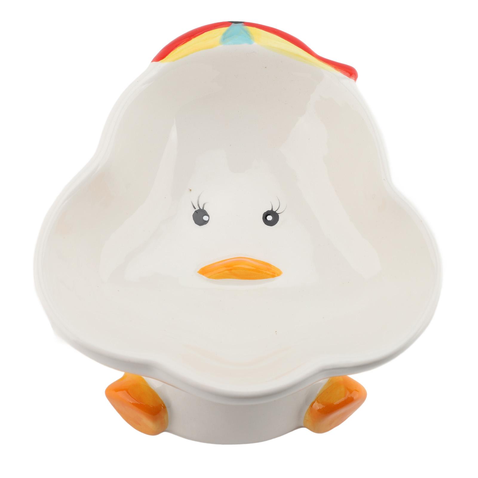 

Миска для закусок в виде мультяшного животного, многофункциональная, устойчивая к опрокидыванию, керамическая, наклонная, широкая миска для кормления домашних животных