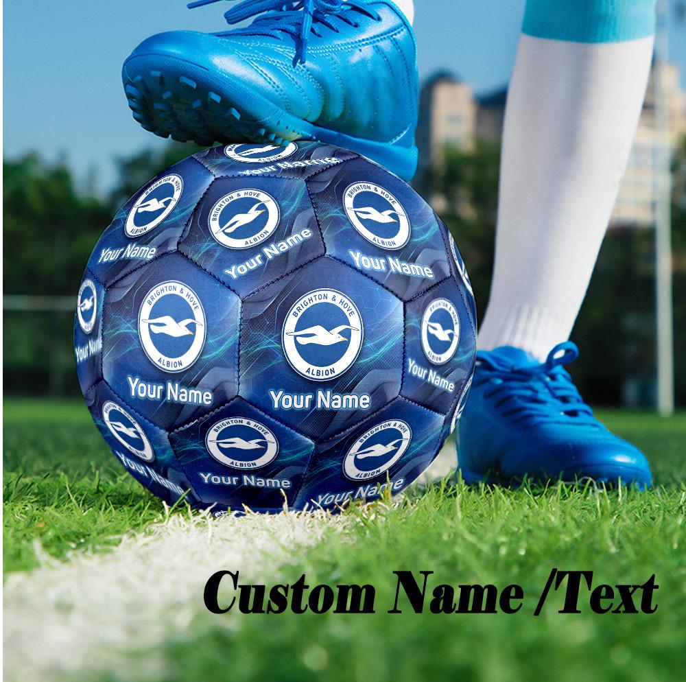 Size 5 Football Custom Name Text, Outdoor Training Soccer BallBrighton & Hove Albion Football