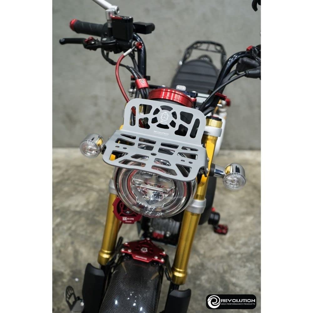 GTR REVOLUTION Honda Monkey 125 Front Carrier Aluminum Lightweight HONDA MONKEY125 FrontCarrier Aluminum Model/Revolution (Black)