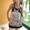 Trendy new transparent backpack high school large capacity college student backpack pain women travel
