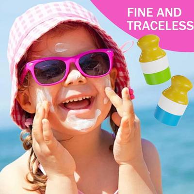 1pcs 100ml 2 In 1 Sunscreen Lotion Applicator, Portable Sunscreen Roller Lotion Holder, Refillable Sunscreen Applicator Travel Bottle