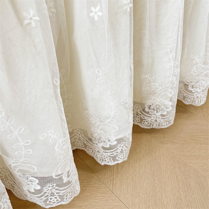 Lace Princess Floor-Length Bed Sheet with Ruffled Hem