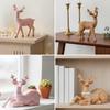 Christmas Reindeer Statue Tabletop Figurine Compact for Office