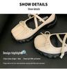 Original Women's Casual French Height-Boosting Cute Doll Ruffled Thick-Soled Mary Jane Shoes