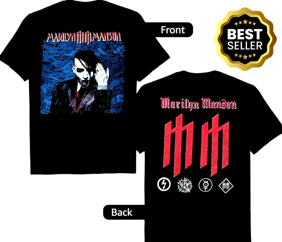 VTG Marilyn Manson Tee Shirt Black Cotton Unisex XXXXL
