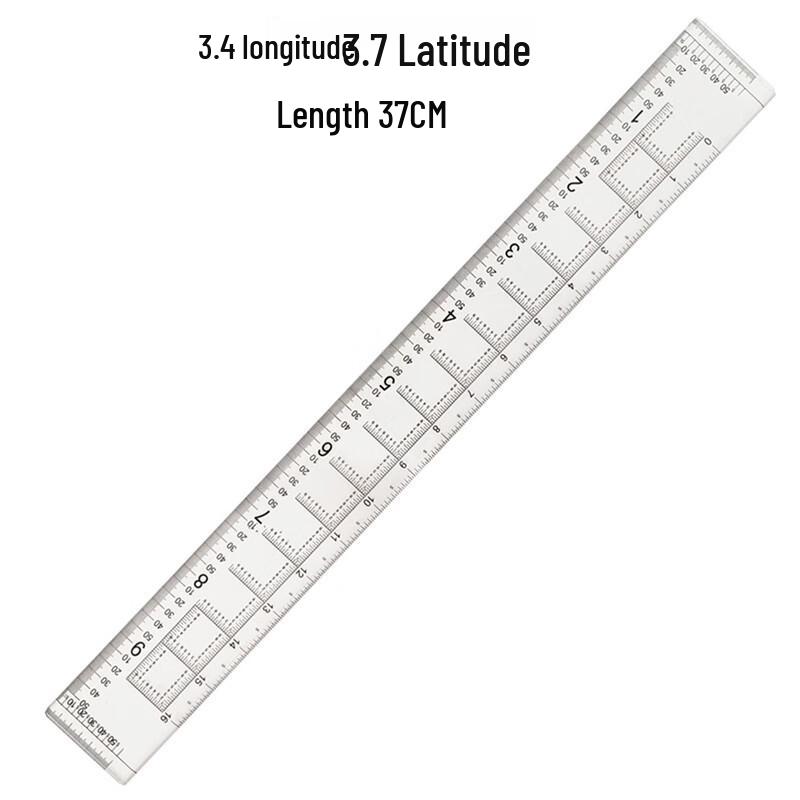 

37cm Topography Map Measurement Ruler 1:50,000 Geographic Coordinates